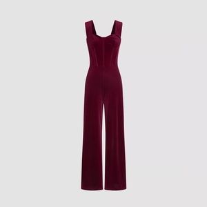 Cider Velvet Solid Jumpsuit